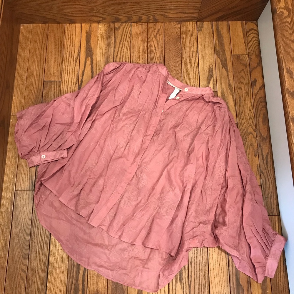 Pilcro Mauve Textured Blouse
